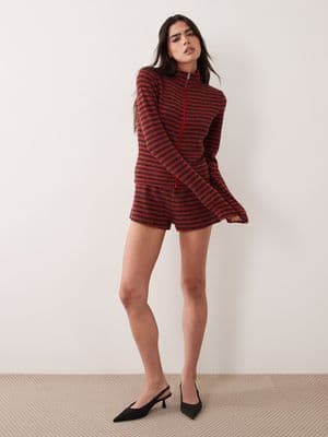 Lioness Apex knit funnel neck zip up sweater