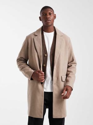 Jack & Jones wool blend overcoat