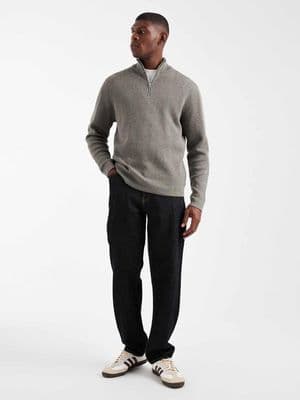 ONLY & SONS half zip knit sweater