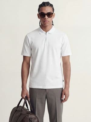 Jack & Jones Premium quarter zip polo top