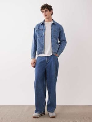Abercrombie & Fitch workwear zip denim jacket