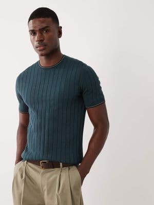 Mango ribbed T-shirt