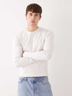 Weekday slim fit rib knit long sleeve t-shirt