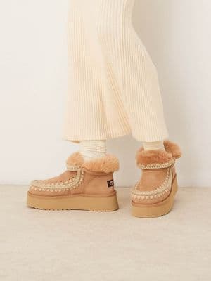 Mou mini platform suede boots