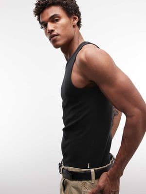 BLKVIS script logo tank