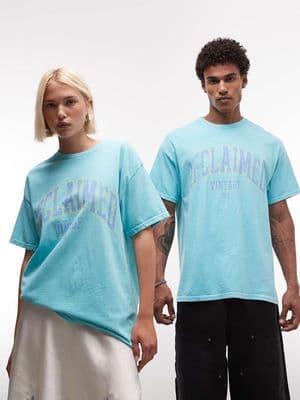 Reclaimed Vintage unisex retro college t-shirt