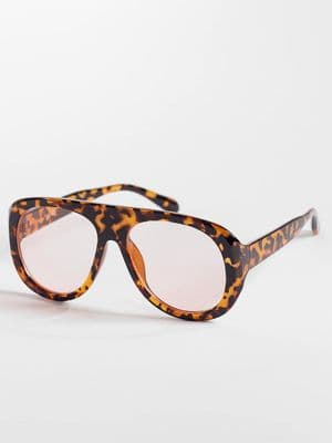 Kaiia exclusive chunky blush lens aviator sunglasses
