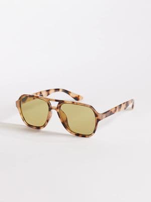 New Look green lens aviator sunglasses
