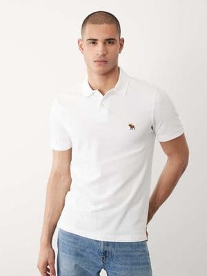 Abercrombie & Fitch icon logo short sleeve polo shirt