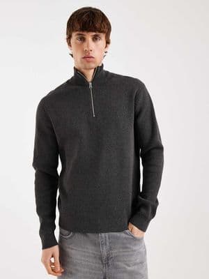 ONLY & SONS half zip knit sweater