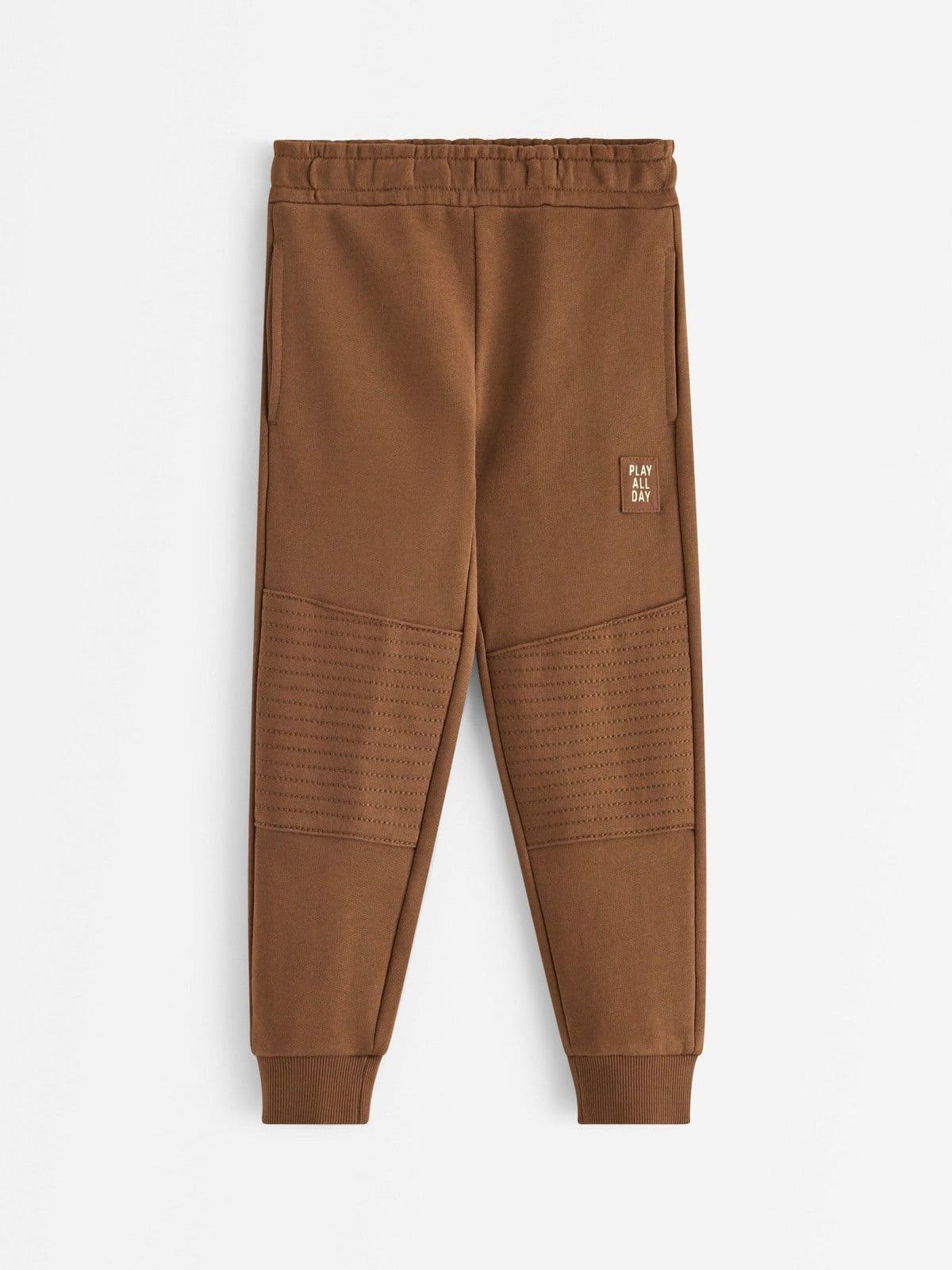 Joggers with reinforced knees Brown 1