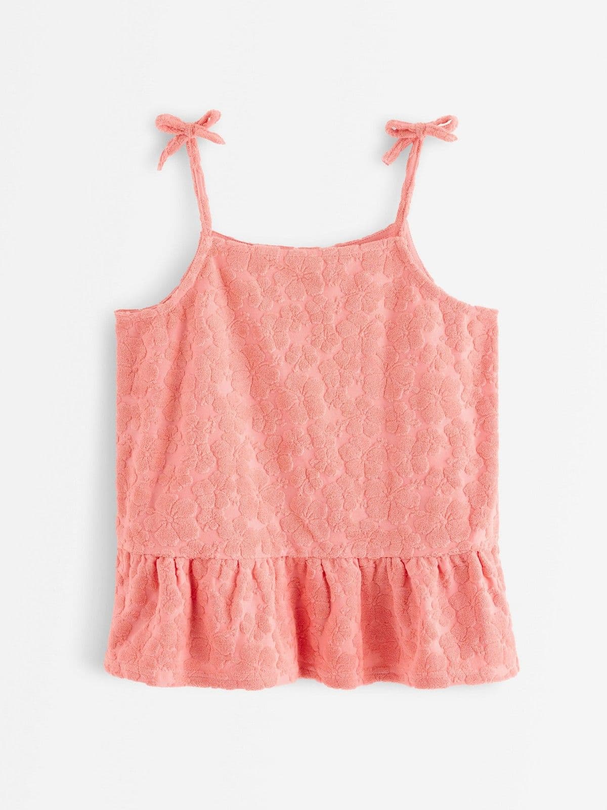 Sleeveless top in terry Pink 1