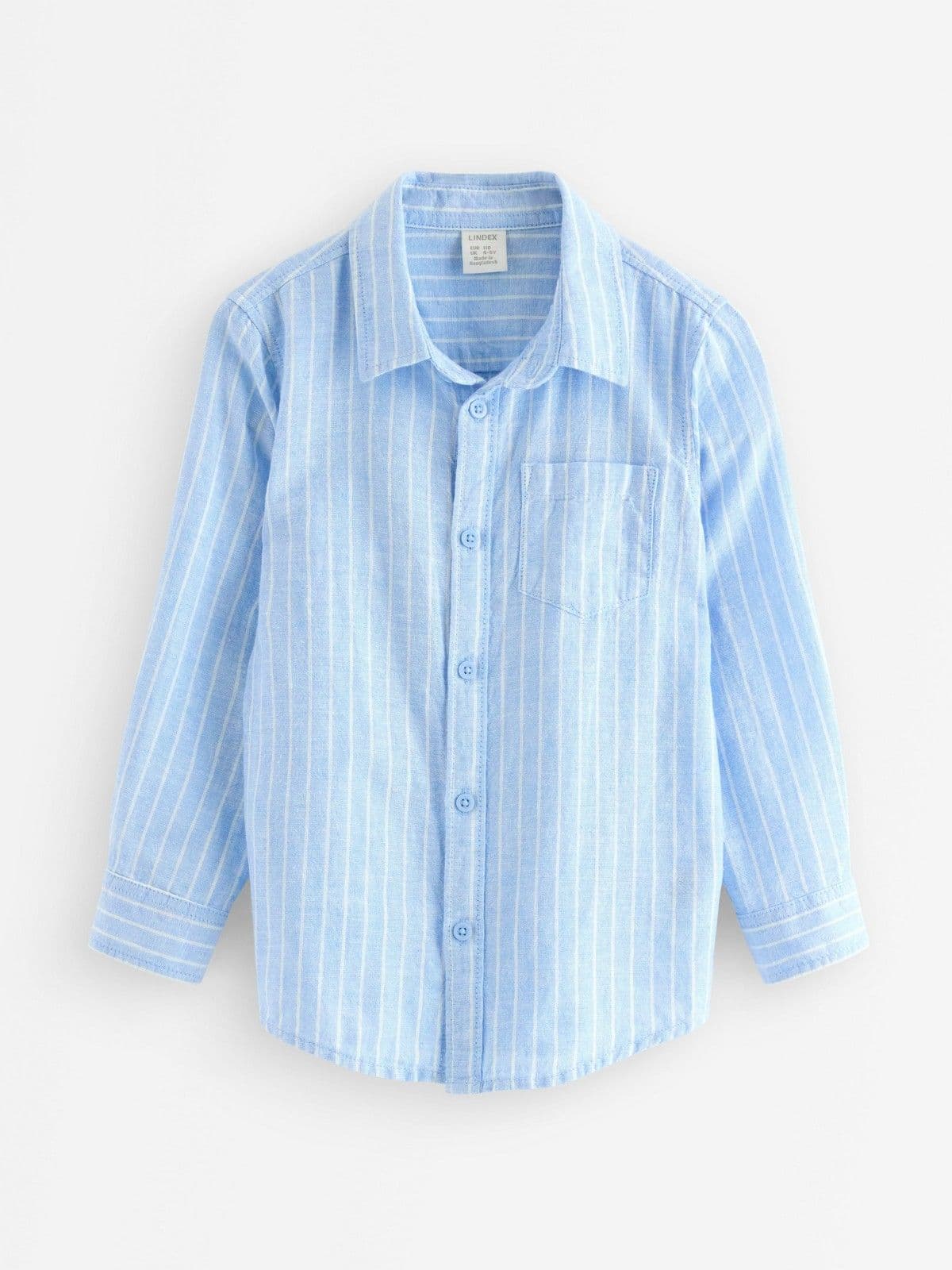 Linen-blend shirt Light Blue 1
