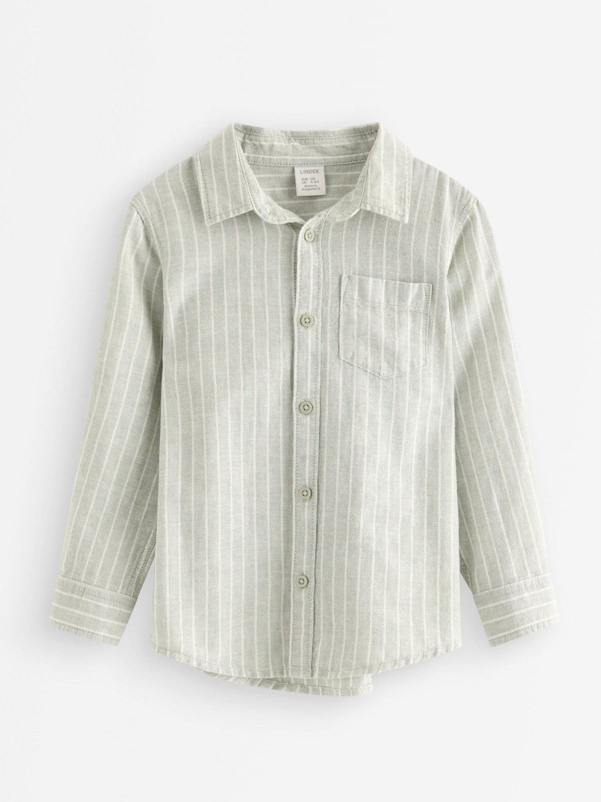 Linen-blend shirt Dusty Green 1