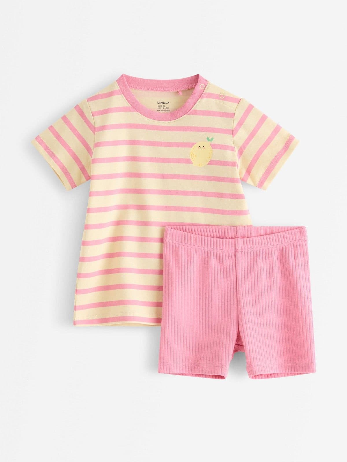 Set with top and cycling shorts Pink 1