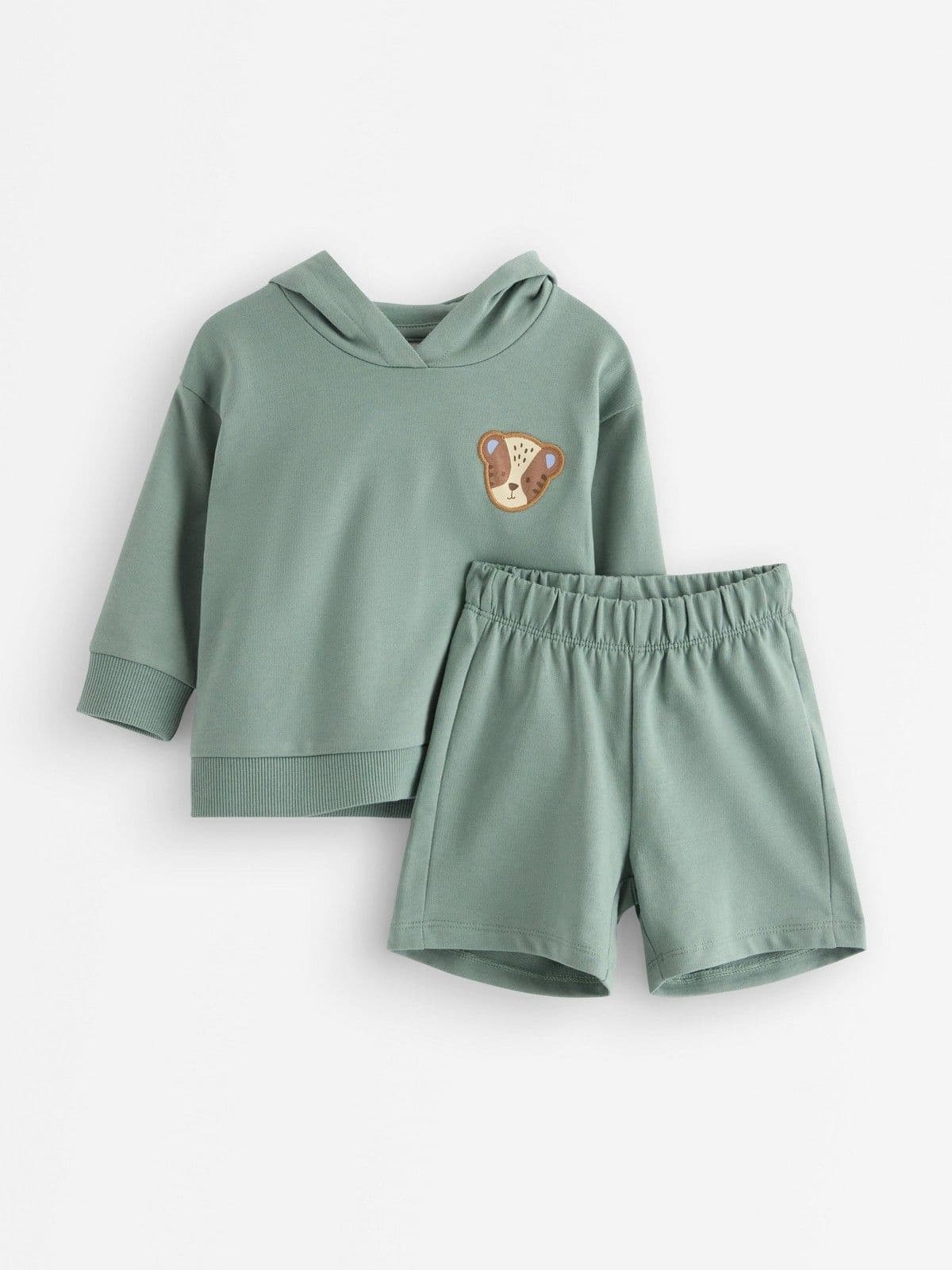 Set - hoodie and sweat shorts Light Dusty Green 1