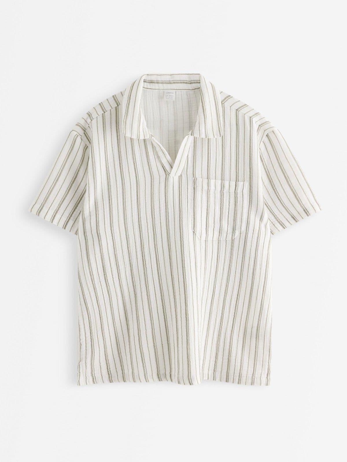 Shirt in cotton gauze Dusty Brown 1