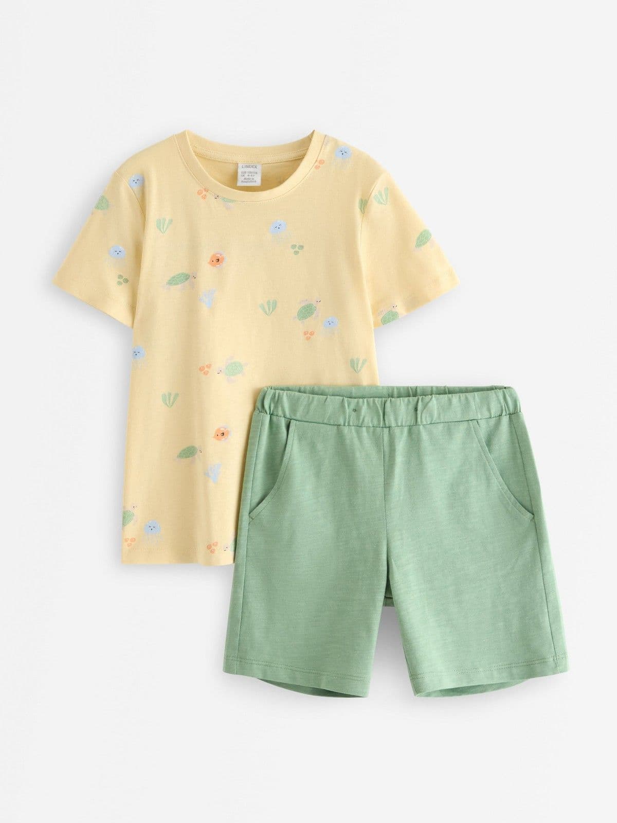 Set - t-shirt and shorts Light Dusty Yellow 1